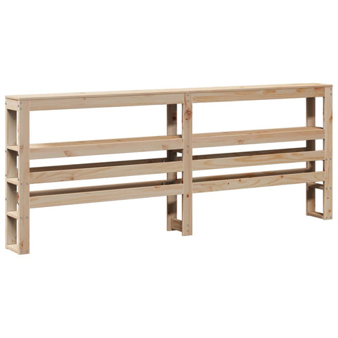 vidaXL Bed Frame with Headboard 200x200 cm Solid Wood Pine