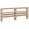 vidaXL Bed Frame with Headboard 200x200 cm Solid Wood Pine