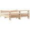 vidaXL Bed Frame with Headboard 200x200 cm Solid Wood Pine