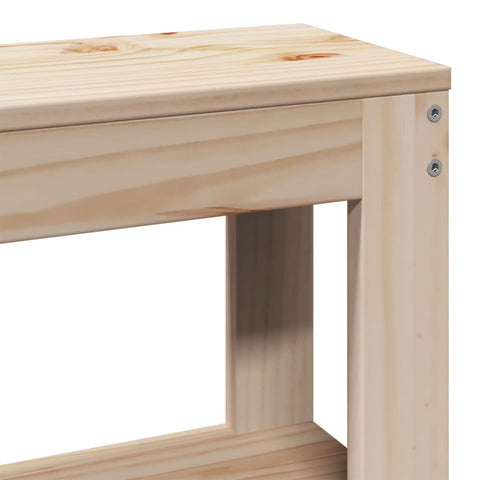 vidaXL Bed Frame with Headboard 200x200 cm Solid Wood Pine