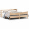 vidaXL Bed Frame with Headboard 200x200 cm Solid Wood Pine