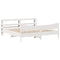 vidaXL Bed Frame with Headboard White 200x200 cm Solid Wood Pine