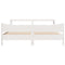 vidaXL Bed Frame with Headboard White 200x200 cm Solid Wood Pine