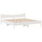 vidaXL Bed Frame with Headboard White 200x200 cm Solid Wood Pine