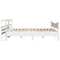 vidaXL Bed Frame with Headboard White 200x200 cm Solid Wood Pine