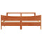 vidaXL Bed Frame with Headboard Wax Brown 200x200 cm Solid Wood Pine