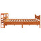 vidaXL Bed Frame with Headboard Wax Brown 200x200 cm Solid Wood Pine