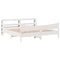 vidaXL Bed Frame with Headboard White 180x200 cm Super King Solid Wood Pine