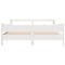 vidaXL Bed Frame with Headboard White 180x200 cm Super King Solid Wood Pine