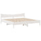 vidaXL Bed Frame with Headboard White 180x200 cm Super King Solid Wood Pine