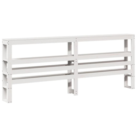 vidaXL Bed Frame with Headboard White 180x200 cm Super King Solid Wood Pine