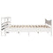 vidaXL Bed Frame with Headboard White 180x200 cm Super King Solid Wood Pine