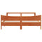 vidaXL Bed Frame with Headboard Wax Brown 180x200 cm Super King Solid Wood Pine