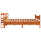 vidaXL Bed Frame with Headboard Wax Brown 180x200 cm Super King Solid Wood Pine