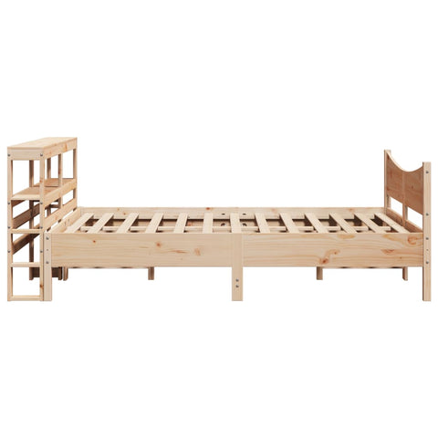 vidaXL Bed Frame with Headboard 160x200 cm Solid Wood Pine