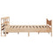 vidaXL Bed Frame with Headboard 160x200 cm Solid Wood Pine
