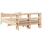 vidaXL Bed Frame with Headboard 160x200 cm Solid Wood Pine