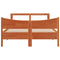 vidaXL Bed Frame with Headboard Wax Brown 160x200 cm Solid Wood Pine