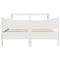 vidaXL Bed Frame with Headboard White 150x200 cm King Size Solid Wood Pine