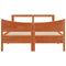 vidaXL Bed Frame with Headboard Wax Brown 150x200 cm King Size Solid Wood Pine