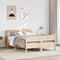vidaXL Bed Frame with Headboard 140x200 cm Solid Wood Pine