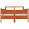 vidaXL Bed Frame with Headboard Wax Brown 140x200 cm Solid Wood Pine
