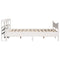 vidaXL Bed Frame with Headboard White 120x200 cm Solid Wood Pine