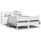 vidaXL Bed Frame with Headboard White 120x200 cm Solid Wood Pine
