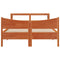 vidaXL Bed Frame with Headboard Wax Brown 140x190 cm Solid Wood Pine