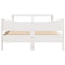vidaXL Bed Frame with Headboard White 135x190 cm Double Solid Wood Pine