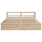 vidaXL Bed Frame with Headboard 200x200 cm Solid Wood Pine