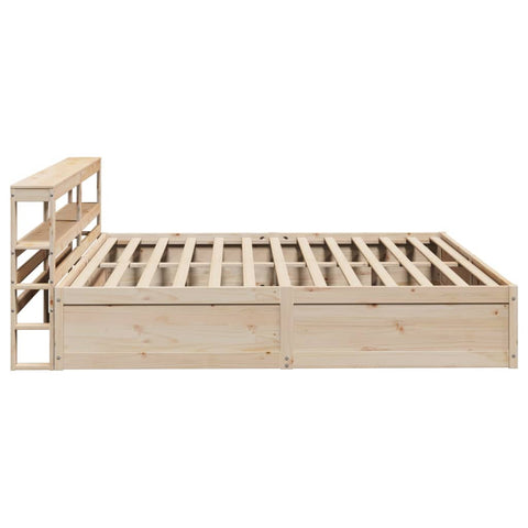 vidaXL Bed Frame with Headboard 200x200 cm Solid Wood Pine