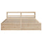 vidaXL Bed Frame with Headboard 180x200 cm Super King Solid Wood Pine