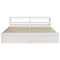 vidaXL Bed Frame with Headboard White 180x200 cm Super King Solid Wood Pine