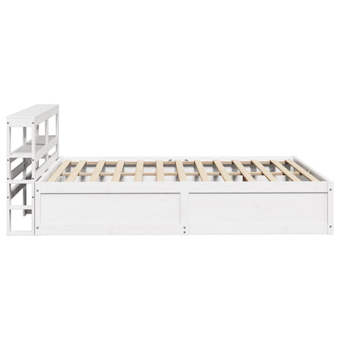 vidaXL Bed Frame with Headboard White 160x200 cm Solid Wood Pine