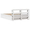 vidaXL Bed Frame with Headboard White 150x200 cm King Size Solid Wood Pine