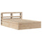 vidaXL Bed Frame with Headboard 140x200 cm Solid Wood Pine