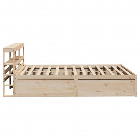 vidaXL Bed Frame with Headboard 140x200 cm Solid Wood Pine