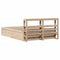 vidaXL Bed Frame with Headboard 140x200 cm Solid Wood Pine