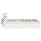 vidaXL Bed Frame with Headboard White 140x200 cm Solid Wood Pine