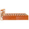 vidaXL Bed Frame with Headboard Wax Brown 140x200 cm Solid Wood Pine