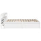 vidaXL Bed Frame with Headboard White 120x200 cm Solid Wood Pine
