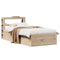 vidaXL Bed Frame with Headboard 100x200 cm Solid Wood Pine