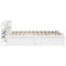 vidaXL Bed Frame with Headboard White 140x190 cm Solid Wood Pine
