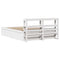 vidaXL Bed Frame with Headboard White 140x190 cm Solid Wood Pine