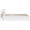 vidaXL Bed Frame with Headboard White 135x190 cm Double Solid Wood Pine