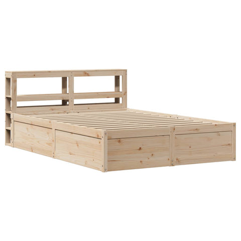 vidaXL Bed Frame with Headboard 120x190 cm Small Double Solid Wood Pine