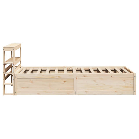 vidaXL Bed Frame with Headboard 90x190 cm Single Solid Wood Pine