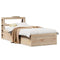 vidaXL Bed Frame with Headboard 90x190 cm Single Solid Wood Pine