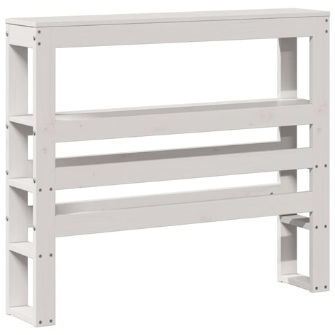 vidaXL Bed Frame with Headboard White 75x190 cm Small Single Solid Wood Pine